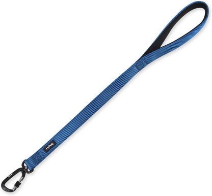 Pets 24” Heavy Duty Nylon Short Leash with Comfortable Handle and Lightweight Aviation Aluminium Clip Lead- for Large Medium Dogs Daily Walking&Training. (Classic Blue)